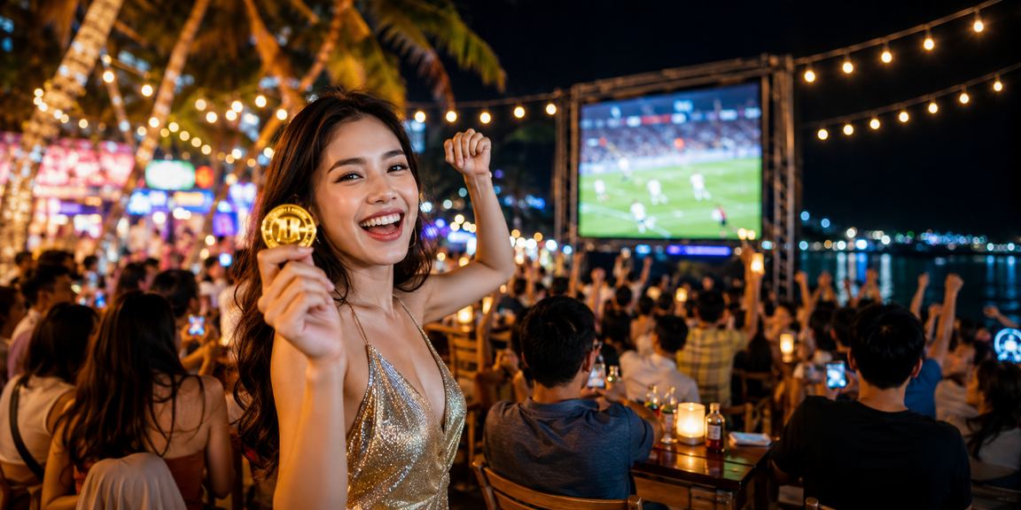 Người chơi tại Phú Quốc tham gia xổ số và trò chơi may mắn bên bãi biển